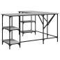 vidaXL Schreibtisch Grau Sonoma 139x139x75 cm Holzwerkstoff vidaXL Schreibtisch Grau Sonoma 139x139x75 cm Holzwerkstoff
