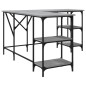vidaXL Schreibtisch Grau Sonoma 139x139x75 cm Holzwerkstoff vidaXL Schreibtisch Grau Sonoma 139x139x75 cm Holzwerkstoff