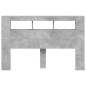 vidaXL LED-Kopfteil Betongrau 160x18,5x103,5 cm Holzwerkstoff