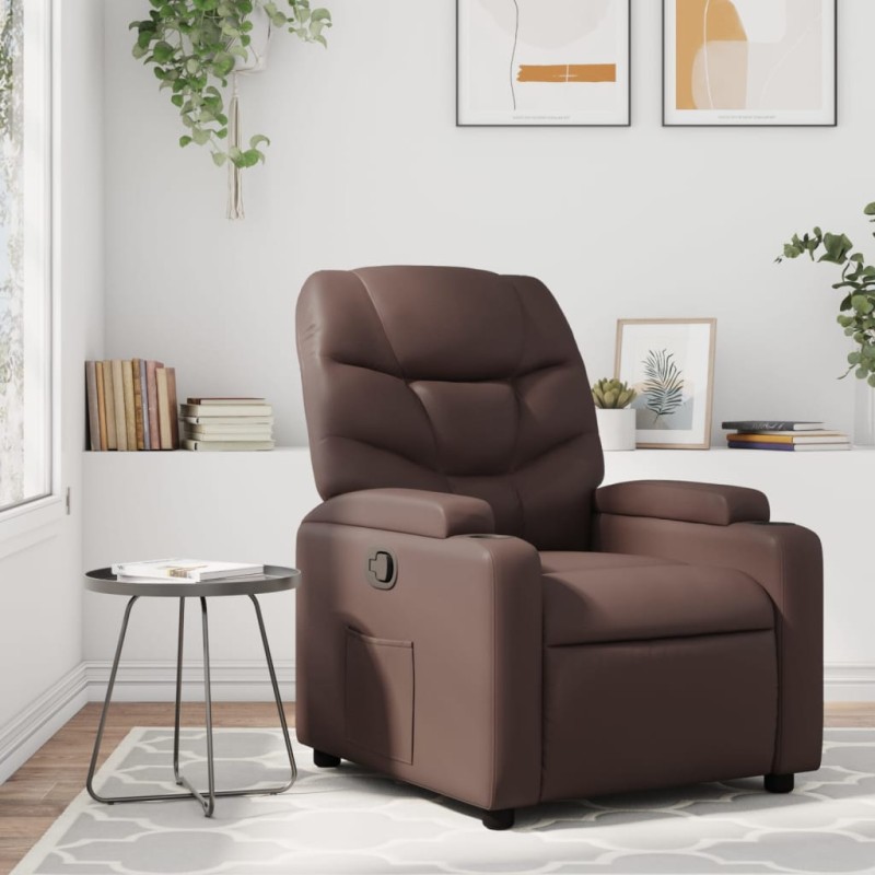 vidaXL Relaxsessel Braun Kunstleder vidaXL Relaxsessel Braun Kunstleder