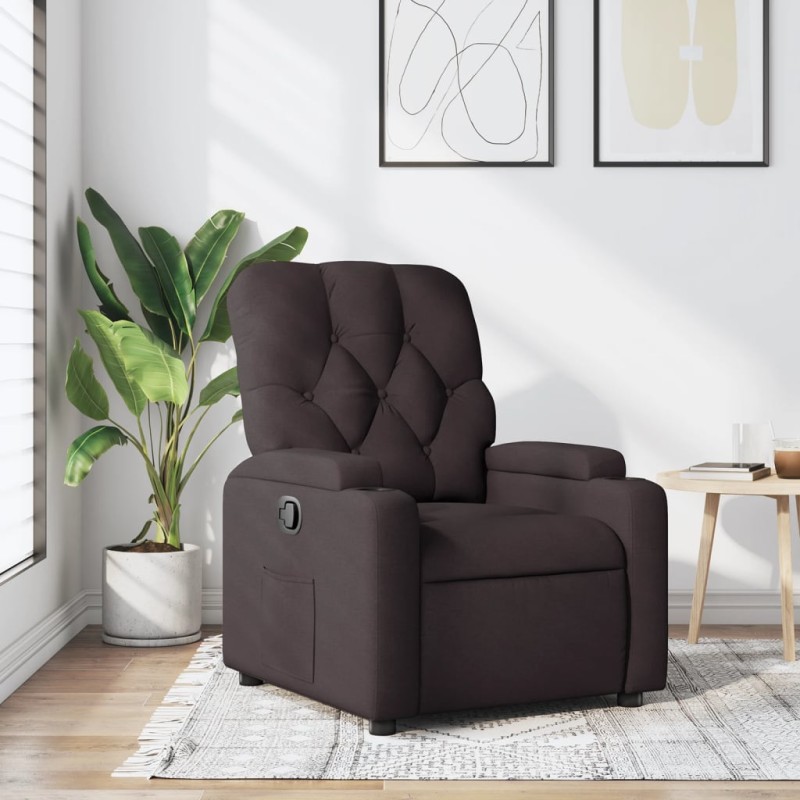 vidaXL Relaxsessel Dunkelbraun Stoff vidaXL Relaxsessel Dunkelbraun Stoff