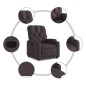 vidaXL Relaxsessel Dunkelbraun Stoff vidaXL Relaxsessel Dunkelbraun Stoff