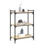 vidaXL Bücherregal 3 Böden Sonoma-Eiche 60x30x86 cm Holzwerkstoff vidaXL Bücherregal 3 Böden Sonoma-Eiche 60x30x86 cm Holzwerkstoff