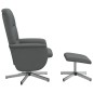 vidaXL Relaxsessel mit Hocker Dunkelgrau Stoff vidaXL Relaxsessel mit Hocker Dunkelgrau Stoff