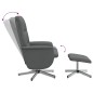 vidaXL Relaxsessel mit Hocker Dunkelgrau Stoff vidaXL Relaxsessel mit Hocker Dunkelgrau Stoff