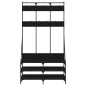 vidaXL Kleiderständer mit Schuhablage Schwarz 100x40x184 cm vidaXL Kleiderständer mit Schuhablage Schwarz 100x40x184 cm