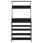 vidaXL Kleiderständer mit Schuhablage Schwarz 90x34x184 cm vidaXL Kleiderständer mit Schuhablage Schwarz 90x34x184 cm