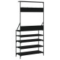 vidaXL Kleiderständer mit Schuhablage Schwarz 90x34x184 cm vidaXL Kleiderständer mit Schuhablage Schwarz 90x34x184 cm