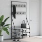 vidaXL Kleiderständer mit Schuhablage Grau Sonoma 90x34x184 cm vidaXL Kleiderständer mit Schuhablage Grau Sonoma 90x34x184 cm