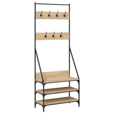 vidaXL Kleiderständer mit Schuhablage Sonoma-Eiche 72x34x184 cm