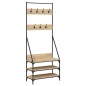 vidaXL Kleiderständer mit Schuhablage Sonoma-Eiche 72x34x184 cm vidaXL Kleiderständer mit Schuhablage Sonoma-Eiche 72x34x184 cm