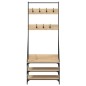 vidaXL Kleiderständer mit Schuhablage Sonoma-Eiche 72x34x184 cm vidaXL Kleiderständer mit Schuhablage Sonoma-Eiche 72x34x184 cm