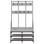 vidaXL Kleiderständer mit Schuhablage Grau Sonoma 100x40x184 cm vidaXL Kleiderständer mit Schuhablage Grau Sonoma 100x40x184 cm