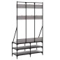 vidaXL Kleiderständer mit Schuhablage Grau Sonoma 100x40x184 cm vidaXL Kleiderständer mit Schuhablage Grau Sonoma 100x40x184 cm