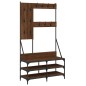 vidaXL Kleiderständer mit Schuhablage Braun Eichen-Optik 100x40x184 cm vidaXL Kleiderständer mit Schuhablage Braun Eichen-Optik 100x40x184 cm