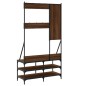 vidaXL Kleiderständer mit Schuhablage Braun Eichen-Optik 100x40x184 cm vidaXL Kleiderständer mit Schuhablage Braun Eichen-Optik 100x40x184 cm