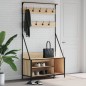 vidaXL Kleiderständer mit Schuhablage Sonoma-Eiche 100x41x184 cm vidaXL Kleiderständer mit Schuhablage Sonoma-Eiche 100x41x184 cm