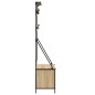 vidaXL Kleiderständer mit Schuhablage Sonoma-Eiche 100x41x184 cm vidaXL Kleiderständer mit Schuhablage Sonoma-Eiche 100x41x184 cm