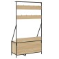 vidaXL Kleiderständer mit Schuhablage Sonoma-Eiche 100x41x184 cm vidaXL Kleiderständer mit Schuhablage Sonoma-Eiche 100x41x184 cm