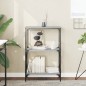 vidaXL Bücherregal 3 Böden Grau Sonoma 59x35x90,5 cm Holzwerkstoff vidaXL Bücherregal 3 Böden Grau Sonoma 59x35x90,5 cm Holzwerkstoff