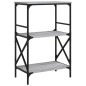 vidaXL Bücherregal 3 Böden Grau Sonoma 59x35x90,5 cm Holzwerkstoff vidaXL Bücherregal 3 Böden Grau Sonoma 59x35x90,5 cm Holzwerkstoff