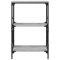 vidaXL Bücherregal 3 Böden Grau Sonoma 59x35x90,5 cm Holzwerkstoff vidaXL Bücherregal 3 Böden Grau Sonoma 59x35x90,5 cm Holzwerkstoff