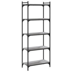vidaXL Bücherregal 5 Böden Grau Sonoma 60x30x154 cm Holzwerkstoff