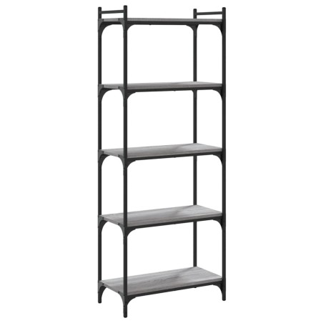vidaXL Bücherregal 5 Böden Grau Sonoma 60x30x154 cm Holzwerkstoff