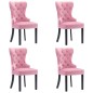 vidaXL Esszimmerstühle 4 Stk. Rosa Samt vidaXL Esszimmerstühle 4 Stk. Rosa Samt