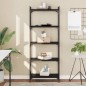 vidaXL Bücherregal 5 Böden Schwarz 60x30x154 cm Holzwerkstoff vidaXL Bücherregal 5 Böden Schwarz 60x30x154 cm Holzwerkstoff