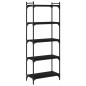 vidaXL Bücherregal 5 Böden Schwarz 60x30x154 cm Holzwerkstoff vidaXL Bücherregal 5 Böden Schwarz 60x30x154 cm Holzwerkstoff