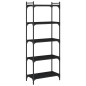 vidaXL Bücherregal 5 Böden Schwarz 60x30x154 cm Holzwerkstoff vidaXL Bücherregal 5 Böden Schwarz 60x30x154 cm Holzwerkstoff