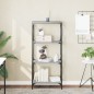 vidaXL Bücherregal 4 Böden Grau Sonoma 59x35x132 cm Holzwerkstoff vidaXL Bücherregal 4 Böden Grau Sonoma 59x35x132 cm Holzwerkstoff