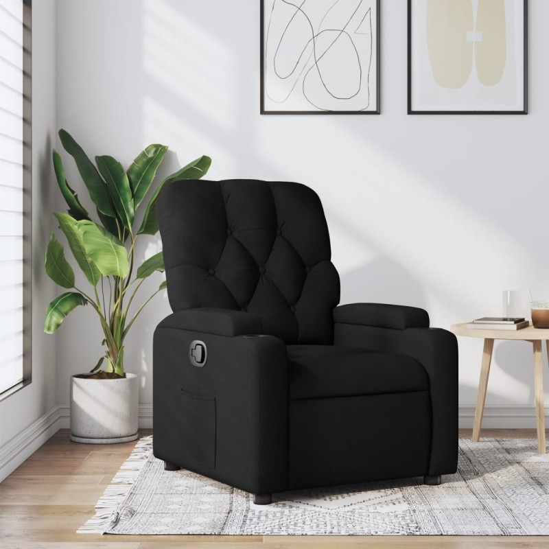 vidaXL Relaxsessel Schwarz Stoff vidaXL Relaxsessel Schwarz Stoff