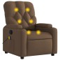 vidaXL Massagesessel Braun Stoff vidaXL Massagesessel Braun Stoff