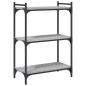 vidaXL Bücherregal 3 Böden Grau Sonoma 60x30x86 cm Holzwerkstoff vidaXL Bücherregal 3 Böden Grau Sonoma 60x30x86 cm Holzwerkstoff