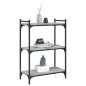 vidaXL Bücherregal 3 Böden Grau Sonoma 60x30x86 cm Holzwerkstoff vidaXL Bücherregal 3 Böden Grau Sonoma 60x30x86 cm Holzwerkstoff