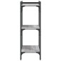 vidaXL Bücherregal 3 Böden Grau Sonoma 60x30x86 cm Holzwerkstoff vidaXL Bücherregal 3 Böden Grau Sonoma 60x30x86 cm Holzwerkstoff