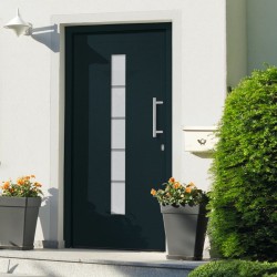 Haustür Aluminium und PVC Anthrazit 110x210 cm