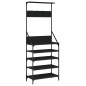 vidaXL Kleiderständer mit Schuhablage Schwarz 70x34x184 cm vidaXL Kleiderständer mit Schuhablage Schwarz 70x34x184 cm