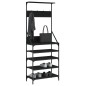 vidaXL Kleiderständer mit Schuhablage Schwarz 70x34x184 cm vidaXL Kleiderständer mit Schuhablage Schwarz 70x34x184 cm