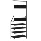 vidaXL Kleiderständer mit Schuhablage Schwarz 70x34x184 cm vidaXL Kleiderständer mit Schuhablage Schwarz 70x34x184 cm