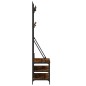 vidaXL Kleiderständer mit Schuhablage Räuchereiche 100x40x184 cm vidaXL Kleiderständer mit Schuhablage Räuchereiche 100x40x184 cm