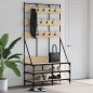 vidaXL Kleiderständer mit Schuhablage Sonoma-Eiche 100x40x184 cm vidaXL Kleiderständer mit Schuhablage Sonoma-Eiche 100x40x184 cm