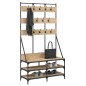 vidaXL Kleiderständer mit Schuhablage Sonoma-Eiche 100x40x184 cm vidaXL Kleiderständer mit Schuhablage Sonoma-Eiche 100x40x184 cm