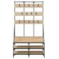vidaXL Kleiderständer mit Schuhablage Sonoma-Eiche 100x40x184 cm vidaXL Kleiderständer mit Schuhablage Sonoma-Eiche 100x40x184 cm