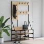 vidaXL Kleiderständer mit Schuhablage Sonoma-Eiche 100x40x184 cm vidaXL Kleiderständer mit Schuhablage Sonoma-Eiche 100x40x184 cm