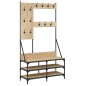 vidaXL Kleiderständer mit Schuhablage Sonoma-Eiche 100x40x184 cm vidaXL Kleiderständer mit Schuhablage Sonoma-Eiche 100x40x184 cm