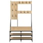 vidaXL Kleiderständer mit Schuhablage Sonoma-Eiche 100x40x184 cm vidaXL Kleiderständer mit Schuhablage Sonoma-Eiche 100x40x184 cm
