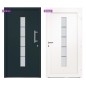 Haustür Aluminium und PVC Anthrazit 110x210 cm Haustür Aluminium und PVC Anthrazit 110x210 cm